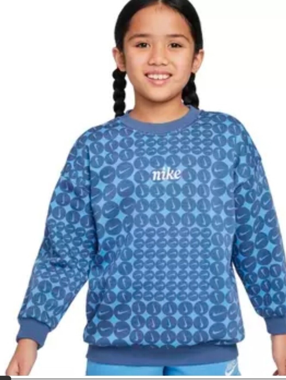 NEW - Nike Kids Club Fleece Oversized Sweatshirt (Size Lg)